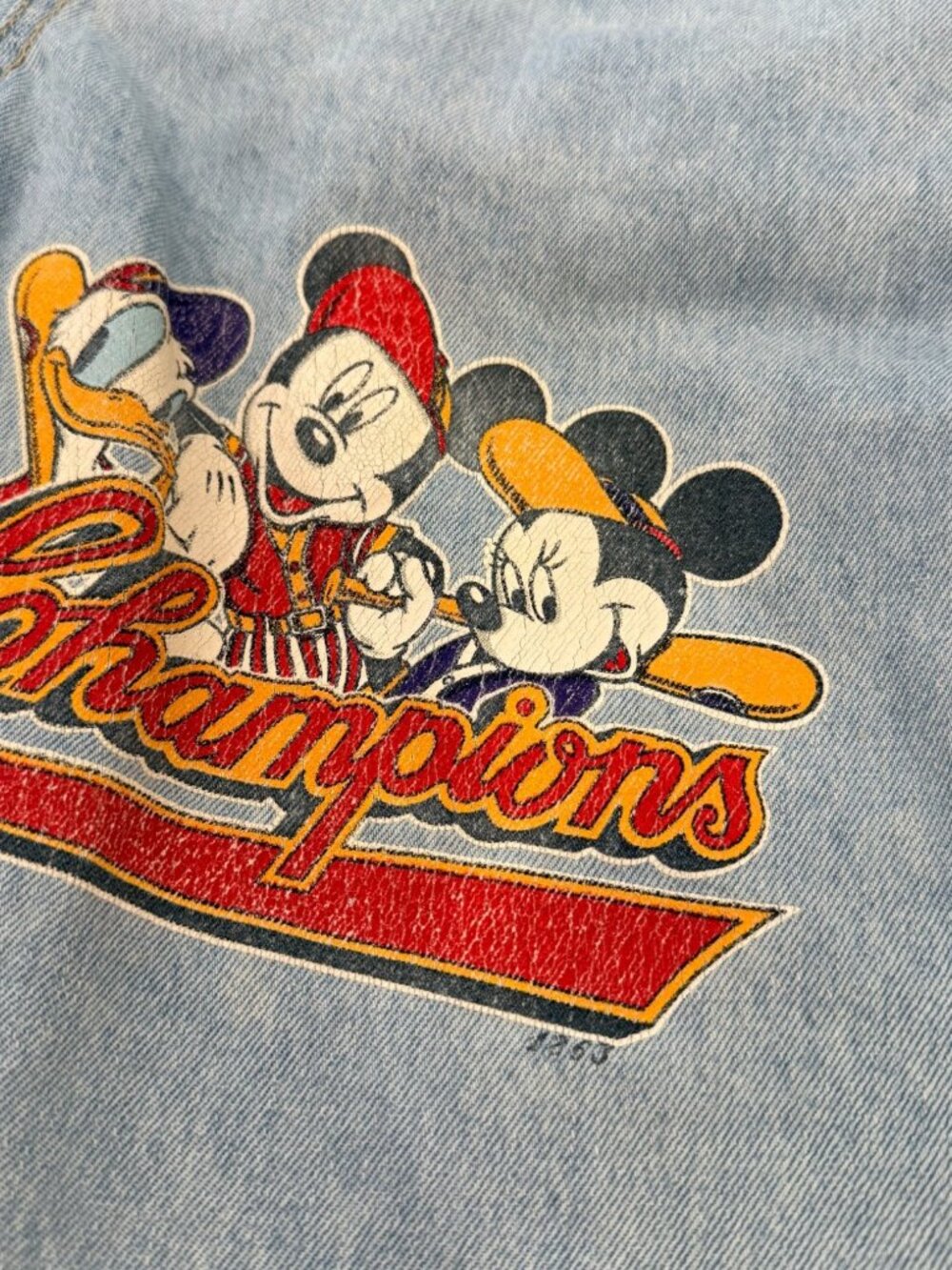 Disney Jerry Leigh Rare 1980s Mickey Mouse Short Denim Overalls Dungarees Small - Picture 4 of 11
